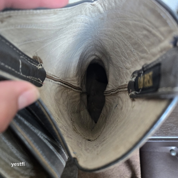 Dan Post Grey Leather Cowboy Boots size 6 - Picture 4 of 6